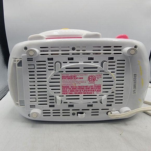 Hello Kitty 2 Slice Wide Slot Toaster KT5211 Bagel Defrost Reheat Sanrio - Picture 7 of 9